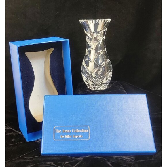 Vintage Irena Collection Lead Crystal Mini Vase by Miller Imports - Picture 2 of 16
